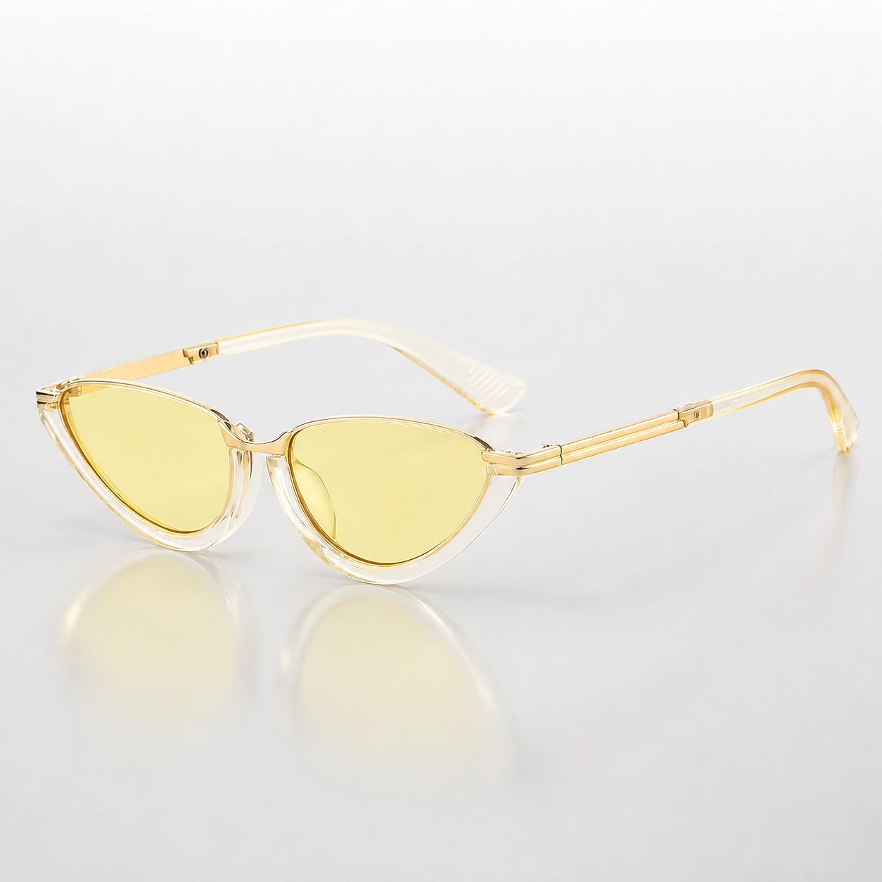 Dalvera Cat-Eye Sunglasses — Cream & Yellow (sunglasses hero)