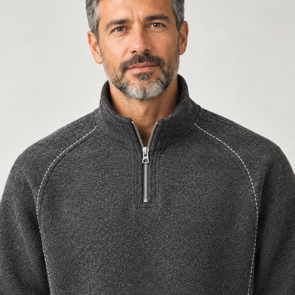Dekoro Wool Blend Pullover — Dark Gray (apparel detail)