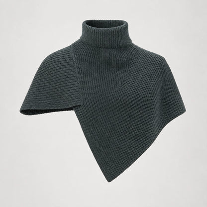 Belvara Ribbed Knit Wrap — Dark Gray (apparel solo)