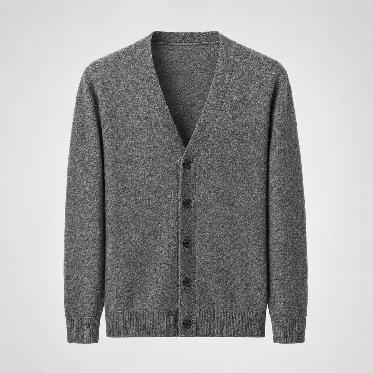 Dalven Wool Blend Cardigan — Dark Gray (apparel solo)