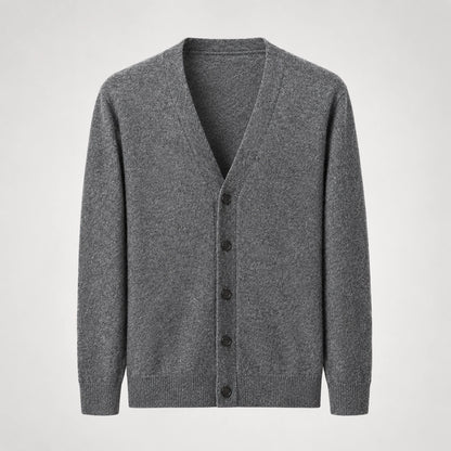 Dalven Wool Blend Cardigan — Dark Gray (apparel solo)