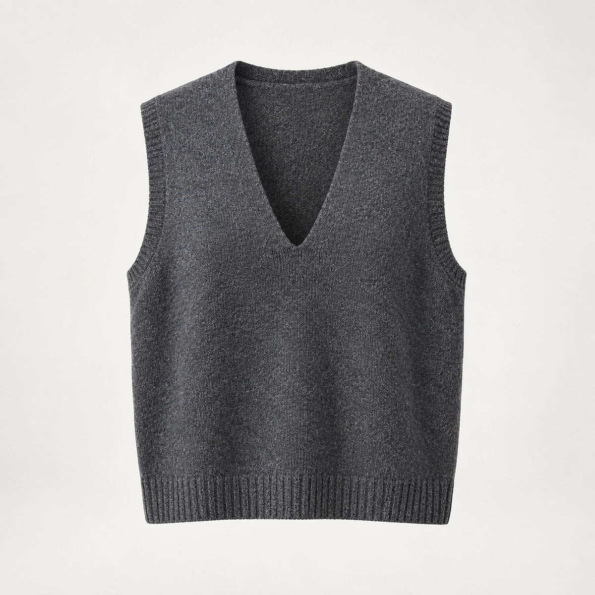 Harlo Wool Sweater Vest — Dark Gray (apparel solo)