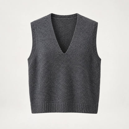 Harlo Wool Sweater Vest — Dark Gray (apparel solo)