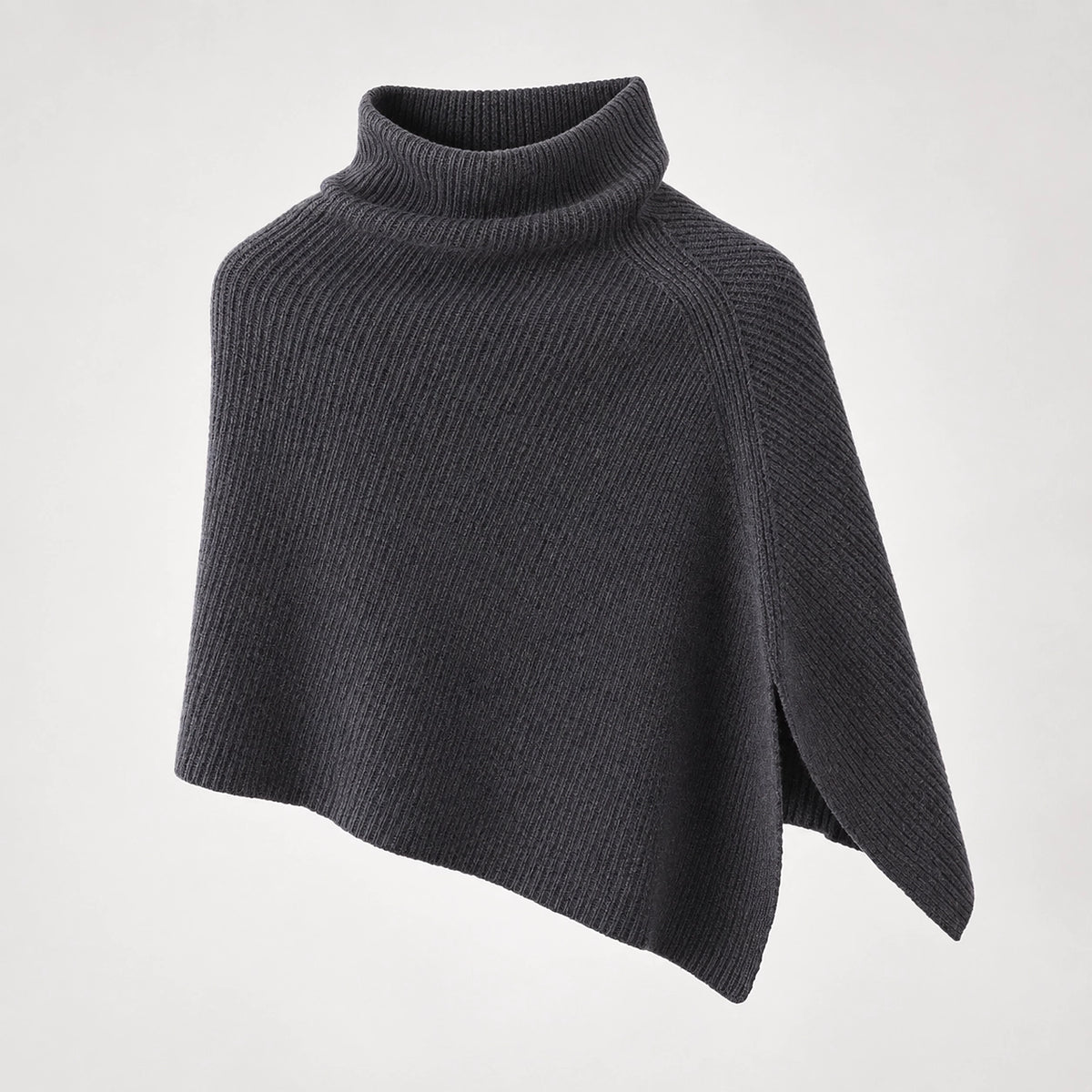 Hobart Wool Poncho — Dark Gray (apparel solo)