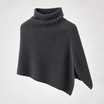 Hobart Wool Poncho — Dark Gray (apparel solo)