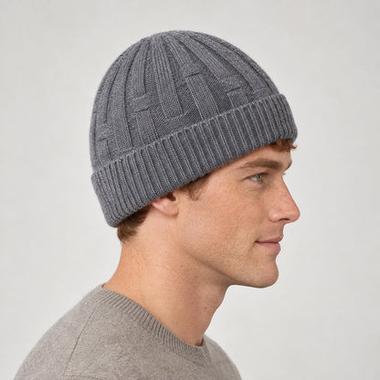 Drummond Wool Beanie — Dark Gray (headwear model alt)