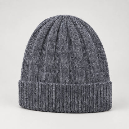 Drummond Wool Beanie — Dark Gray (headwear solo front)