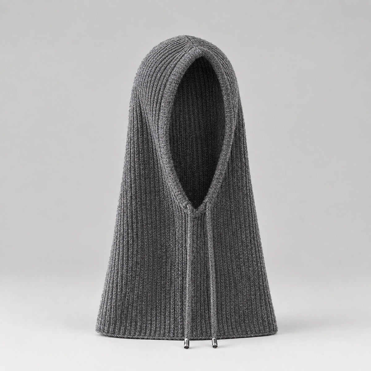 Brynn Wool Blend Balaclava Hood — Dark Gray (headwear solo front)