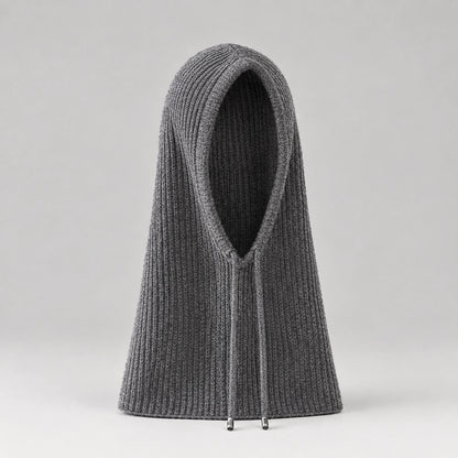 Brynn Wool Blend Balaclava Hood — Dark Gray (headwear solo front)