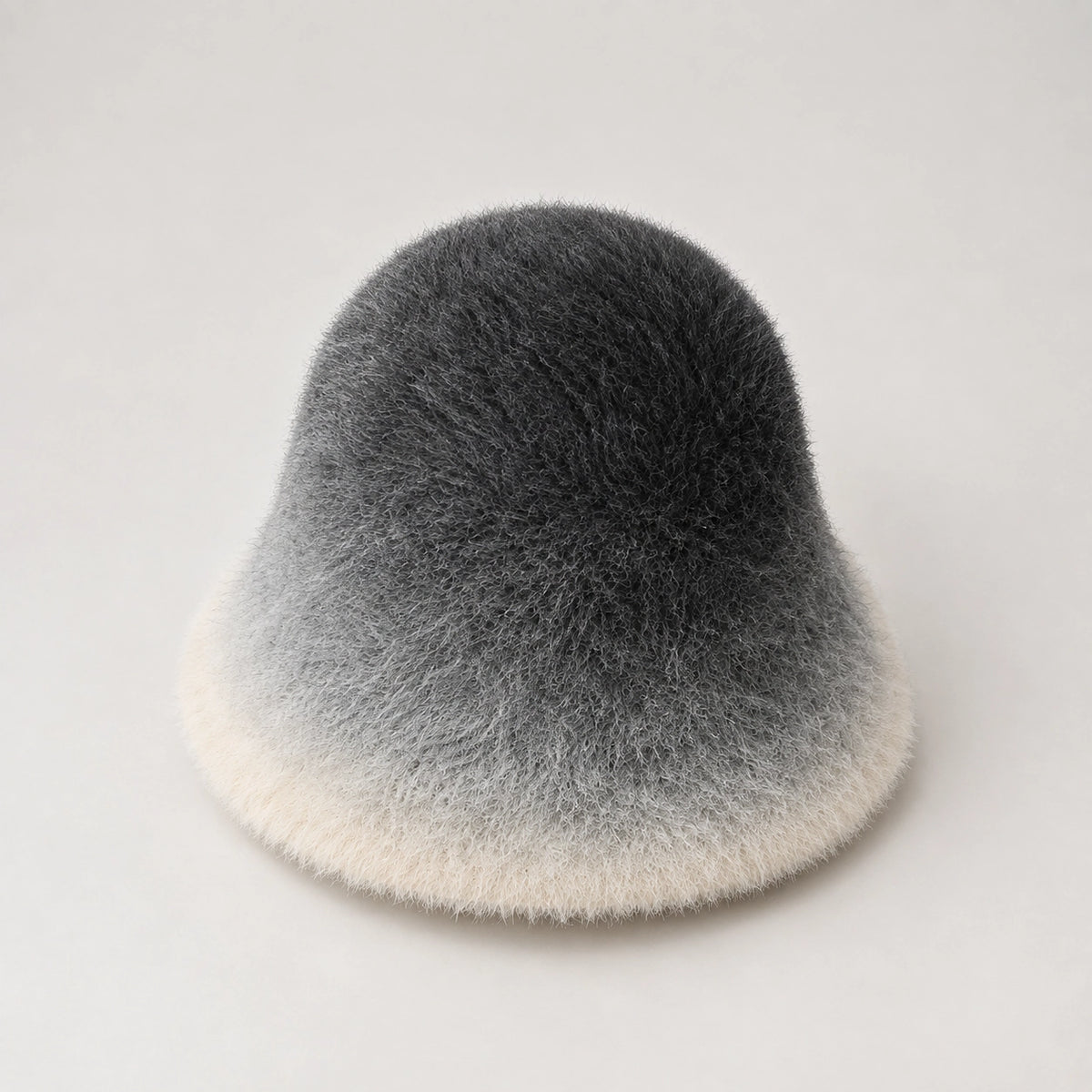 Lumiye Rabbit Fur Bucket Hat — Gradient Rabbit Fur Bucket Hat Gray (headwear solo alt)