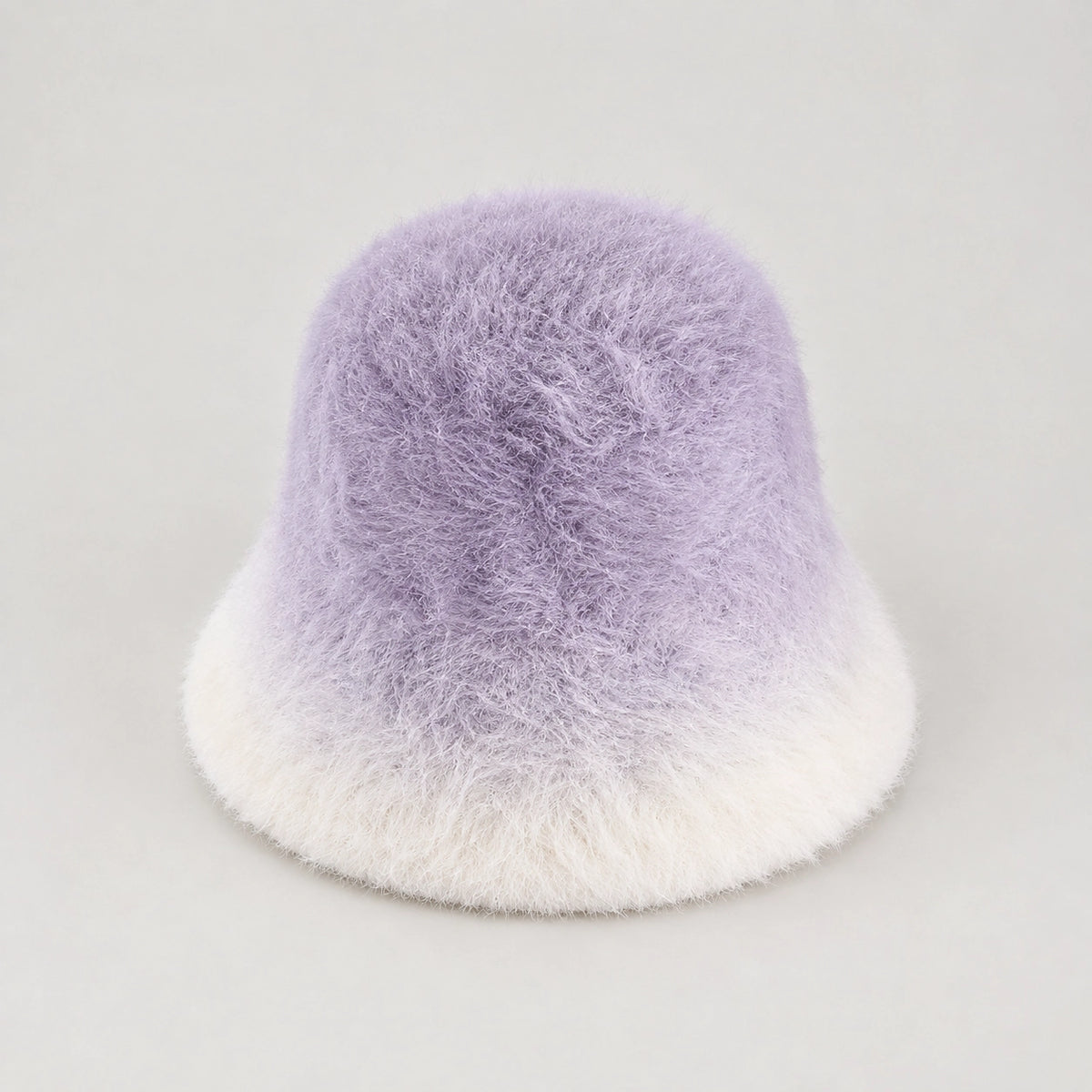 Lumiye Rabbit Fur Bucket Hat — Gradient Rabbit Fur Bucket Hat Purple (headwear solo alt)