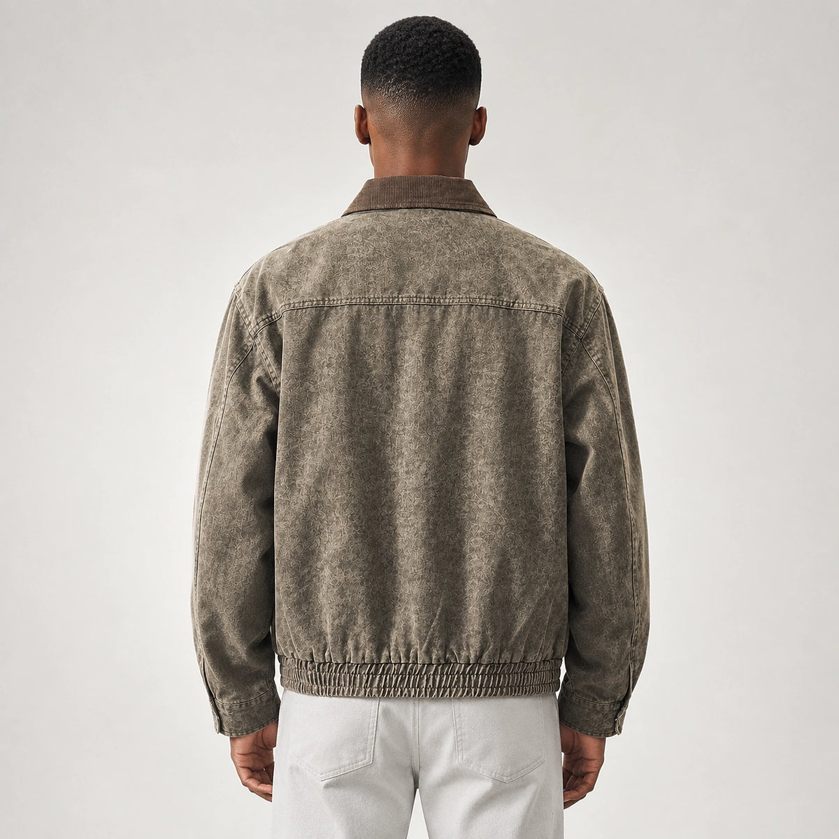 Drexel Cotton Washed Jacket — Gray Khaki (apparel back)