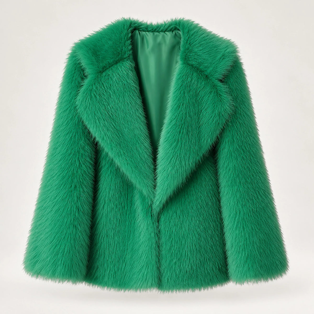 Neravessa Lapel Coat — Green (apparel solo)
