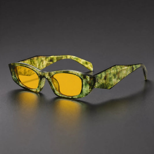 Zolani Praia Sunglasses — Green Frame Yellow Film (studio solo cell1)