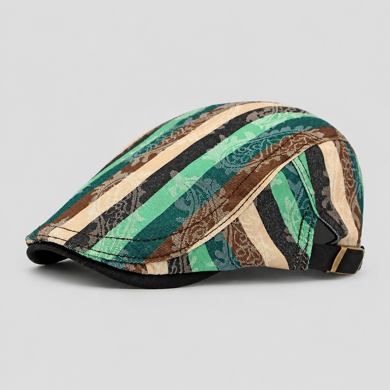 Delano Cotton Flat Cap — Green (studio solo)