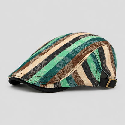 Delano Cotton Flat Cap — Green (studio solo)