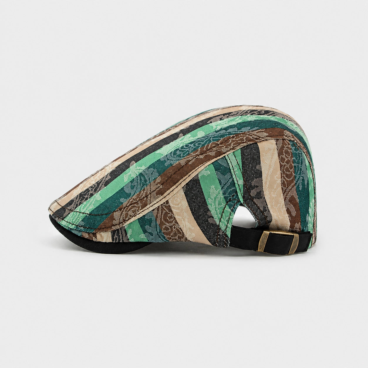 Delano Cotton Flat Cap — Green (studio solo alt)