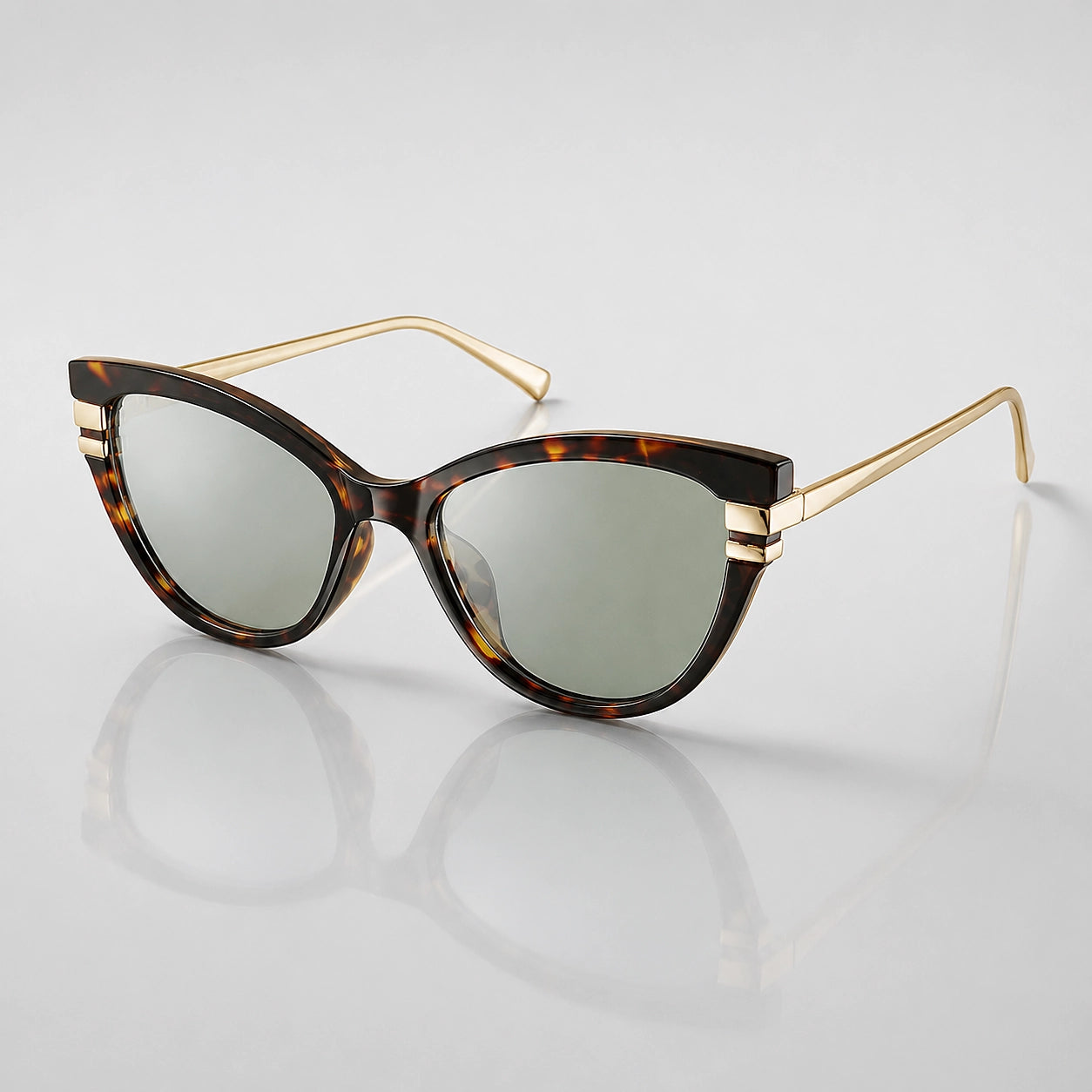 Pelara Cat-Eye Sunglasses — Green (sunglasses hero)