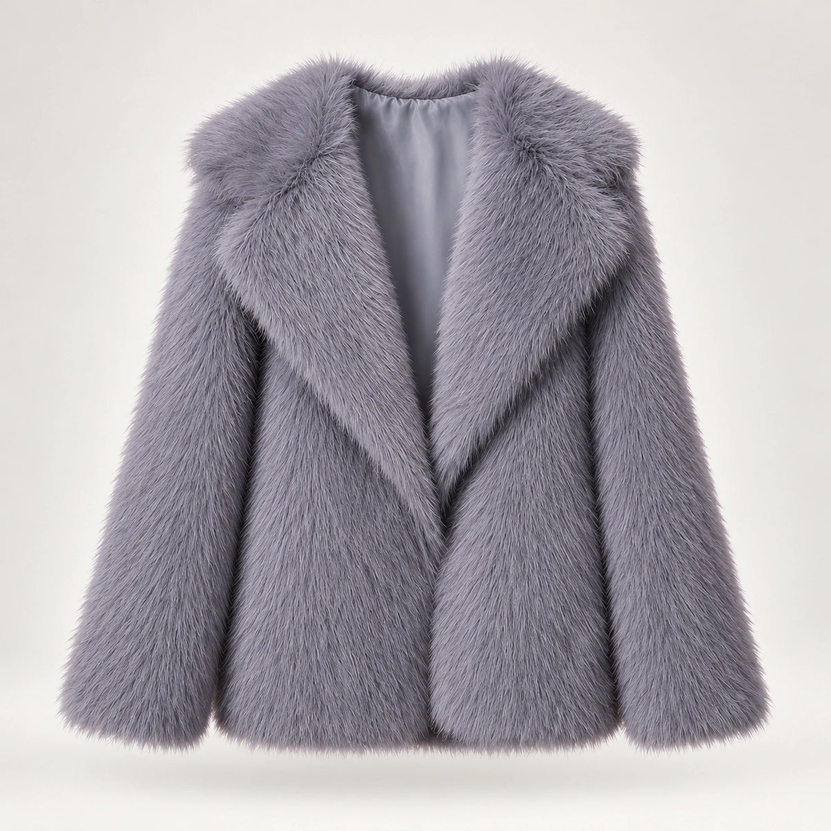 Neravessa Lapel Coat — Grey (apparel solo)