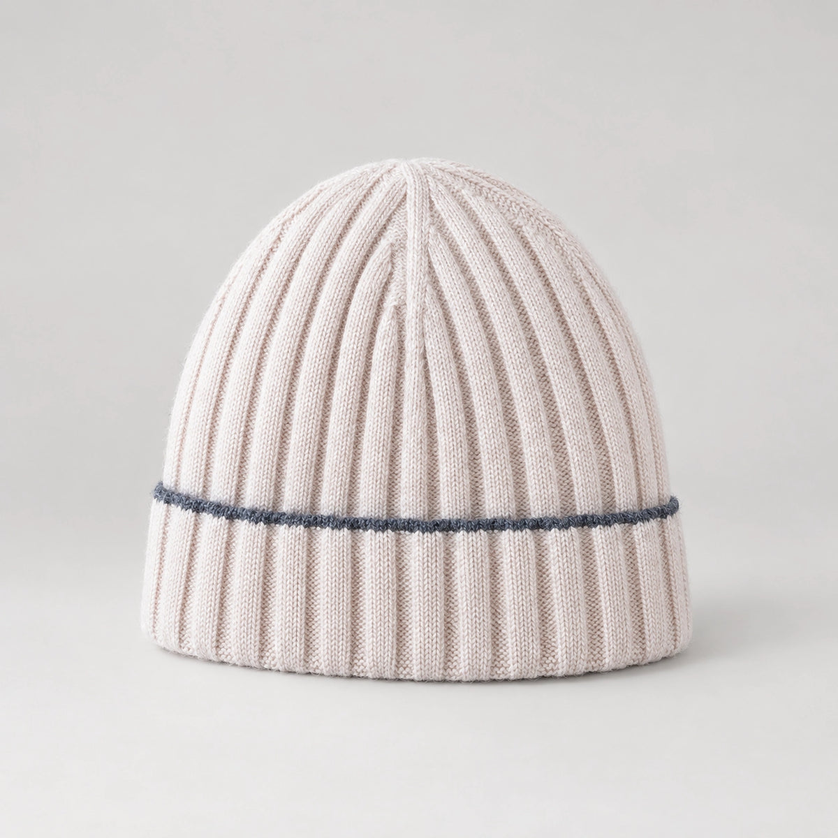 Dalton Wool Beanie — Ivory (headwear solo front)