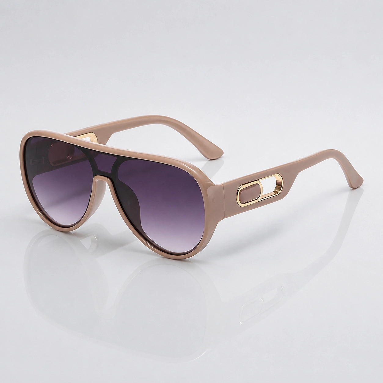 Quelra Toad Sunglasses — Khaki Frame Gradient Gray Film C4 (sunglasses hero)