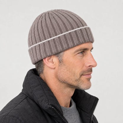 Dalton Wool Beanie — Khaki (headwear model alt)