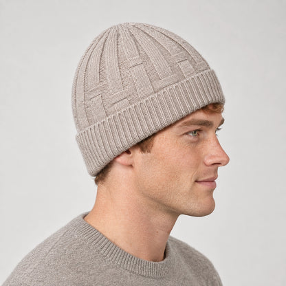Drummond Wool Beanie — Khaki (headwear model alt)