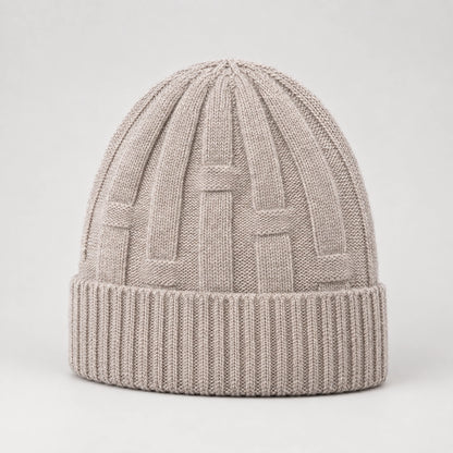 Drummond Wool Beanie — Khaki (headwear solo front)