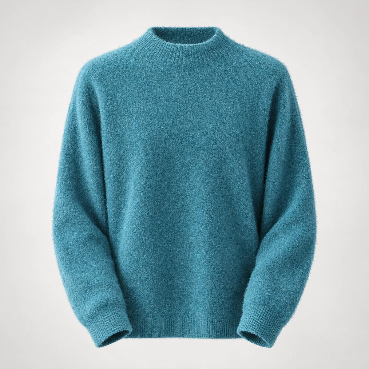 Halvern Cashmere Crewneck Sweater — Lake Blue (apparel solo)