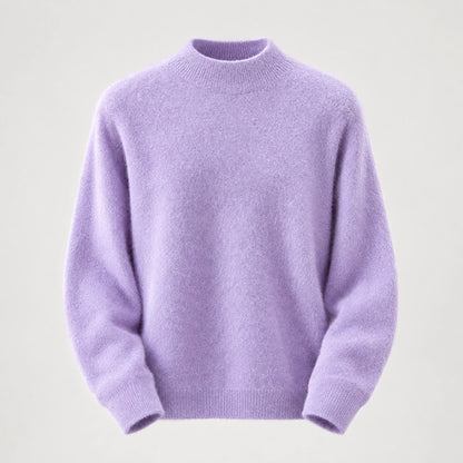 Halvern Cashmere Crewneck Sweater — Lavender (apparel solo)