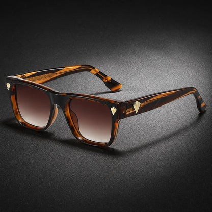 Quelro Riviera Sunglasses — Leopard Print Frame Tea Slices (sunglasses hero)