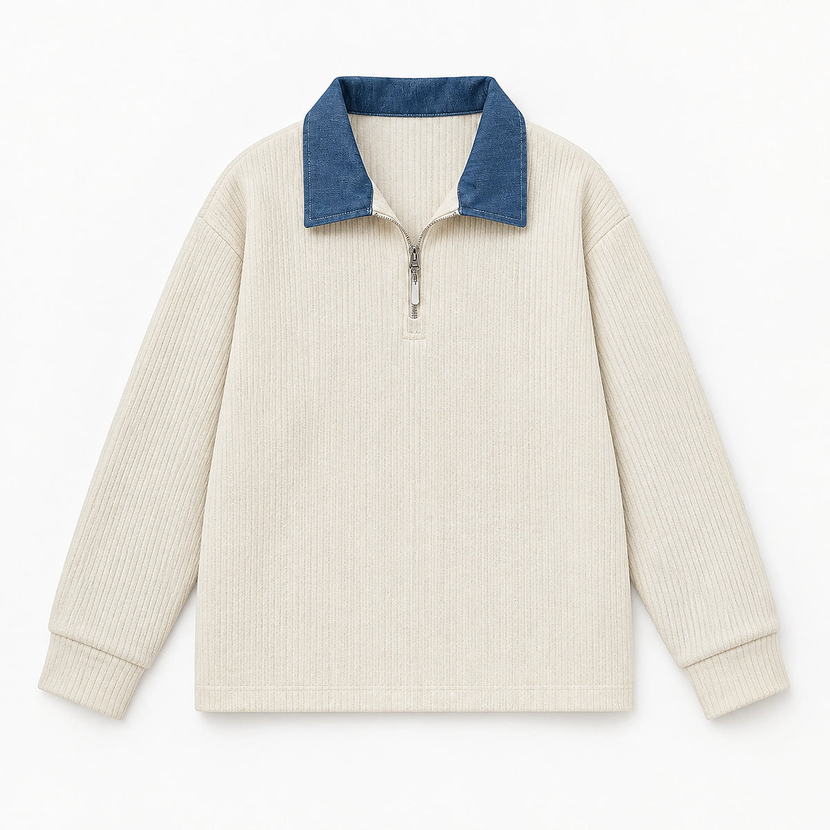 Darsenne Knit Sweater — Light Beige (apparel solo)