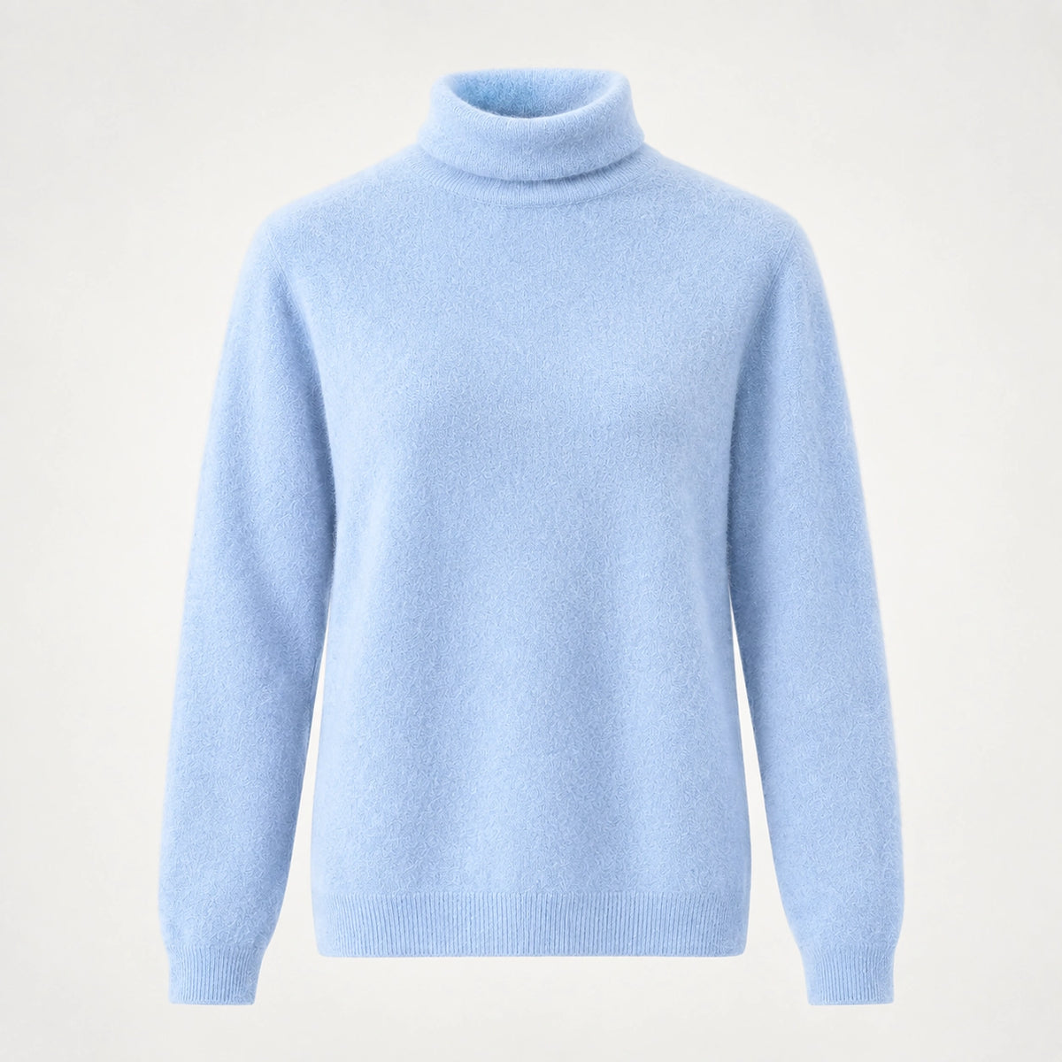Delwyn Cashmere Turtleneck Sweater — Light Blue (apparel solo)