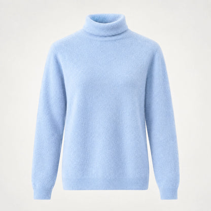 Delwyn Cashmere Turtleneck Sweater — Light Blue (apparel solo)