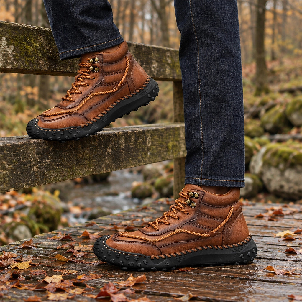 Dravell Leather High-Top Boots — Light Brown (footwear environment 1)