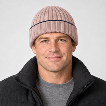 Dalton Wool Beanie — Light Brown (headwear model front)