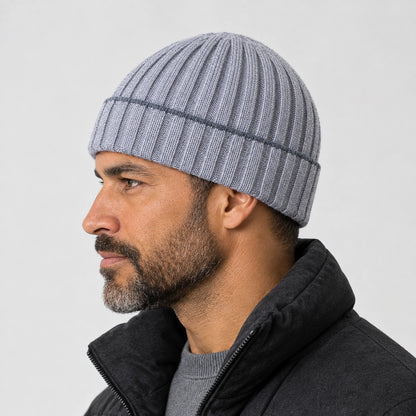 Dalton Wool Beanie — Light Gray (headwear model alt)