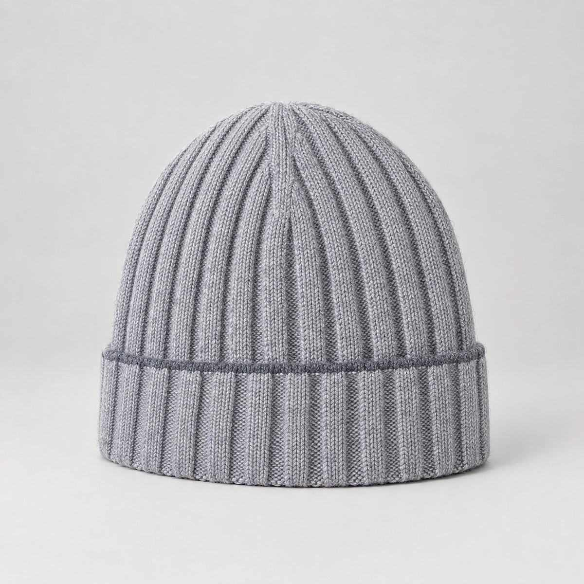 Dalton Wool Beanie — Light Gray (headwear solo front)