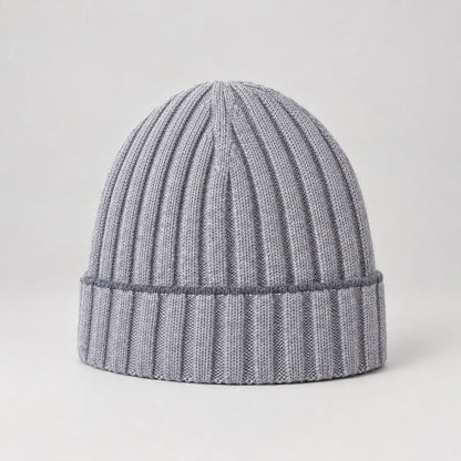 Dalton Wool Beanie — Light Gray (headwear solo front)