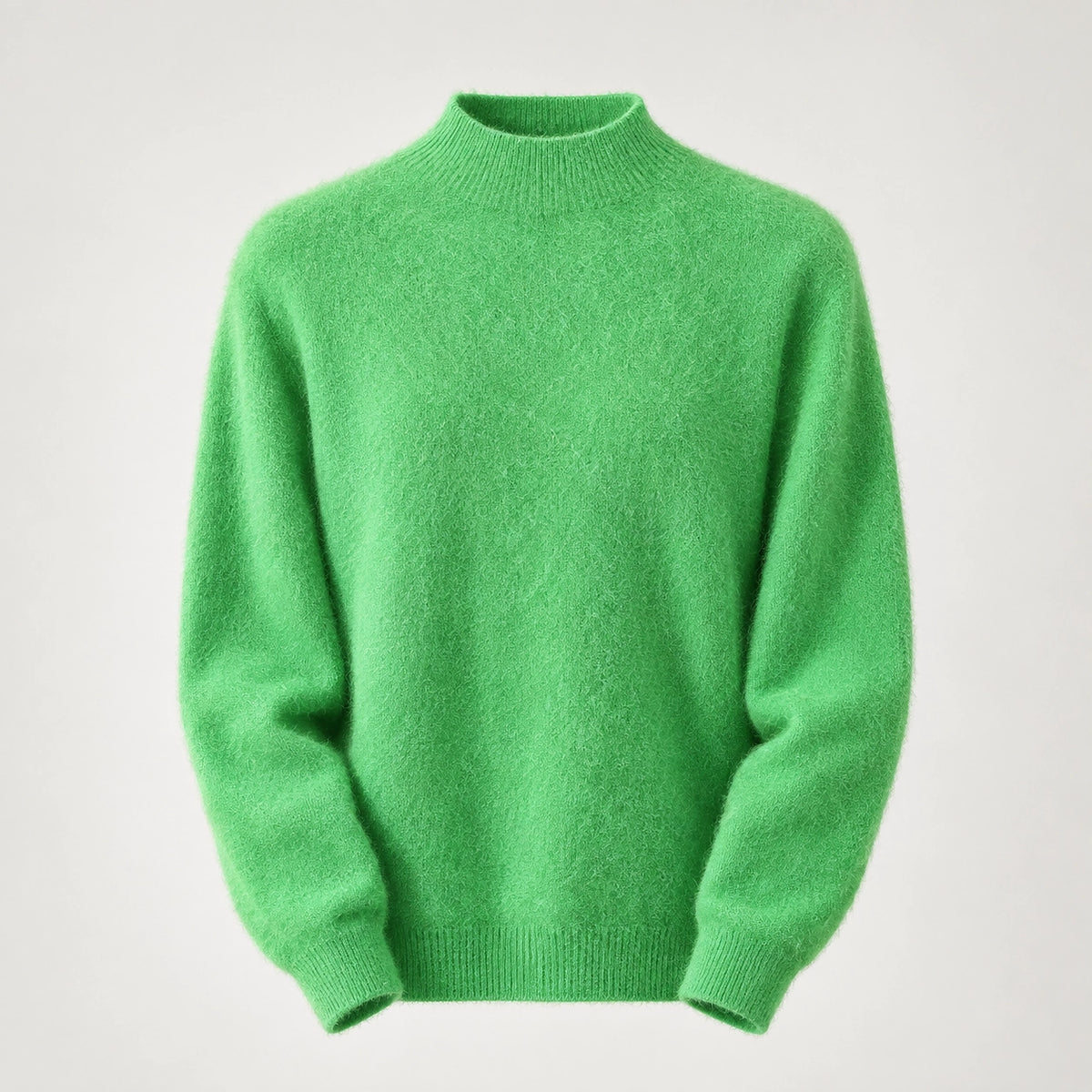 Halvern Cashmere Crewneck Sweater — Light Green (apparel solo)