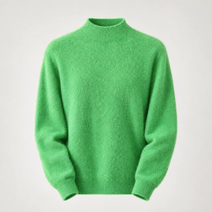 Halvern Cashmere Crewneck Sweater — Light Green (apparel solo)