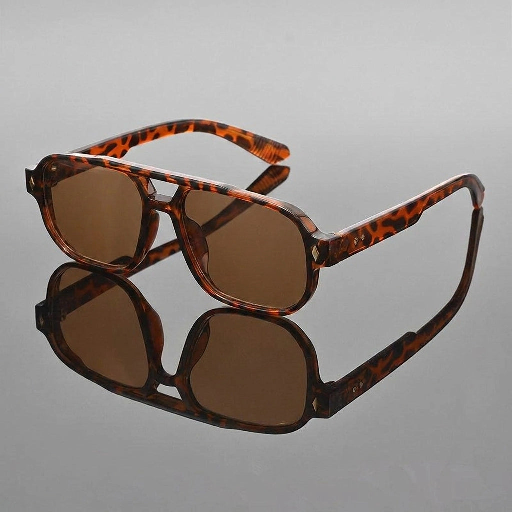 Quelro Aviator Sunglasses — Light Leopard (match anchor 1)