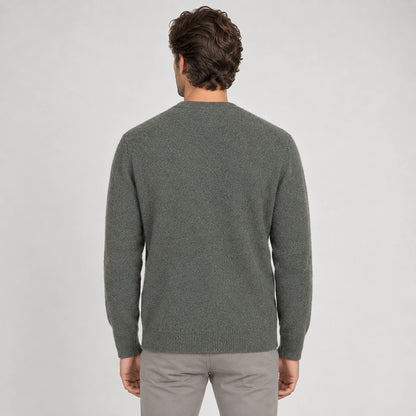 Dalven Wool Blend Cardigan — Light Military Green (apparel back)