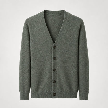 Dalven Wool Blend Cardigan — Light Military Green (apparel solo)