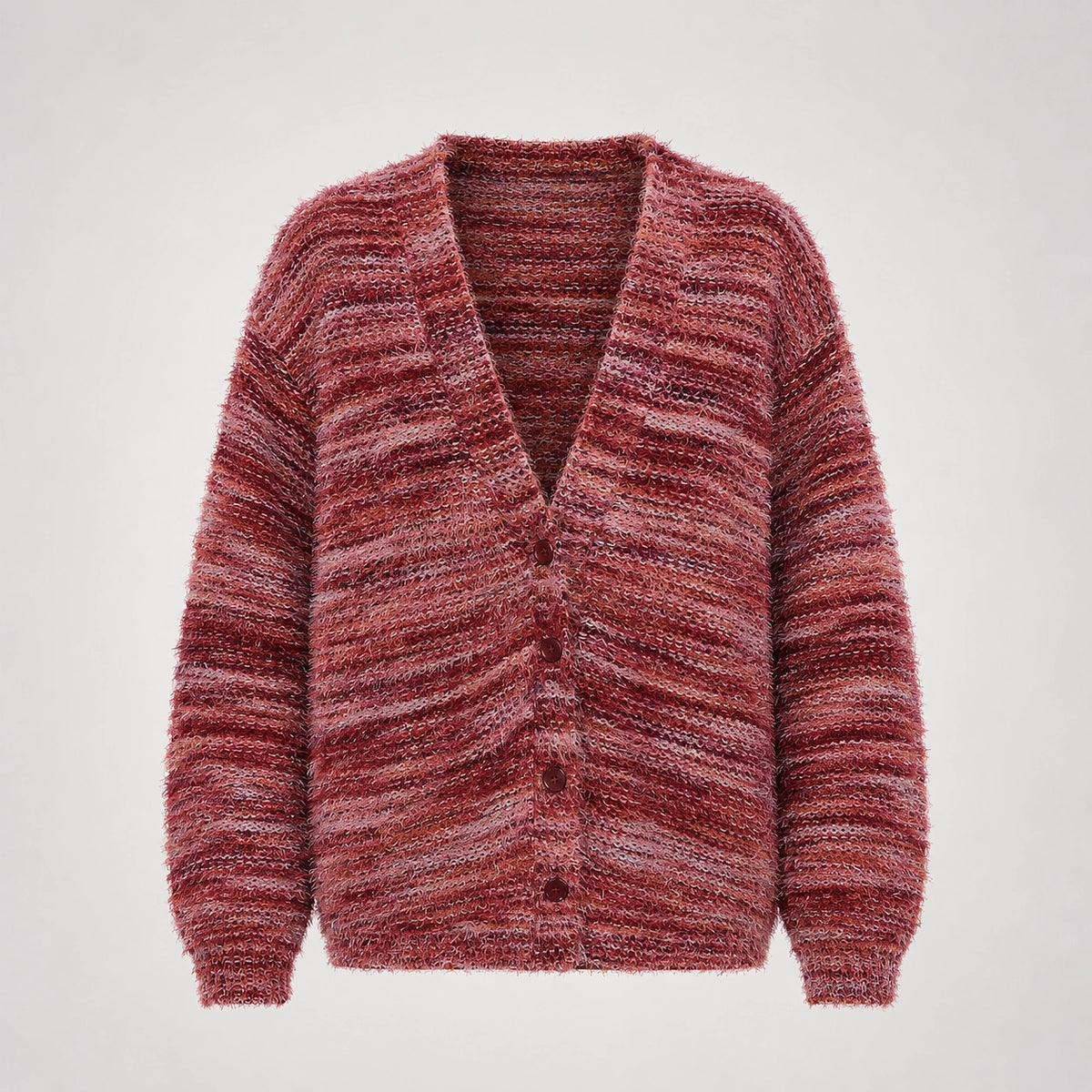 Belara Cotton Blend Cardigan — Mauve (apparel solo)