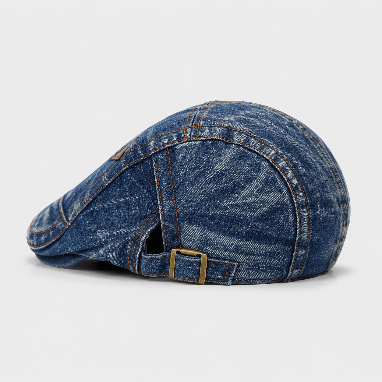 Halden Denim Beret — Medium Blue (studio solo alt)