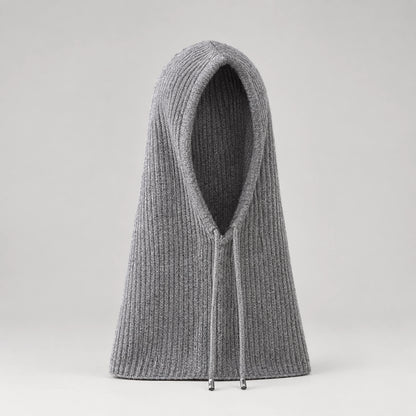 Brynn Wool Blend Balaclava Hood — Medium Gray (headwear solo front)