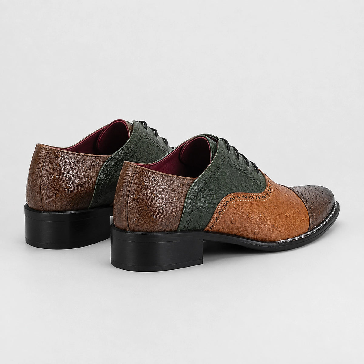 Halcourt Leather Oxford Dress Shoes — Multi-color (mens shoe angle)
