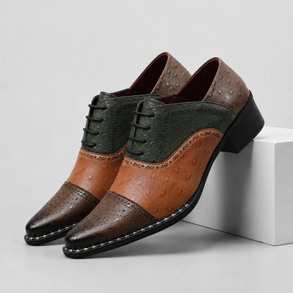 Halcourt Leather Oxford Dress Shoes — Multi-color (mens shoe pedestal)