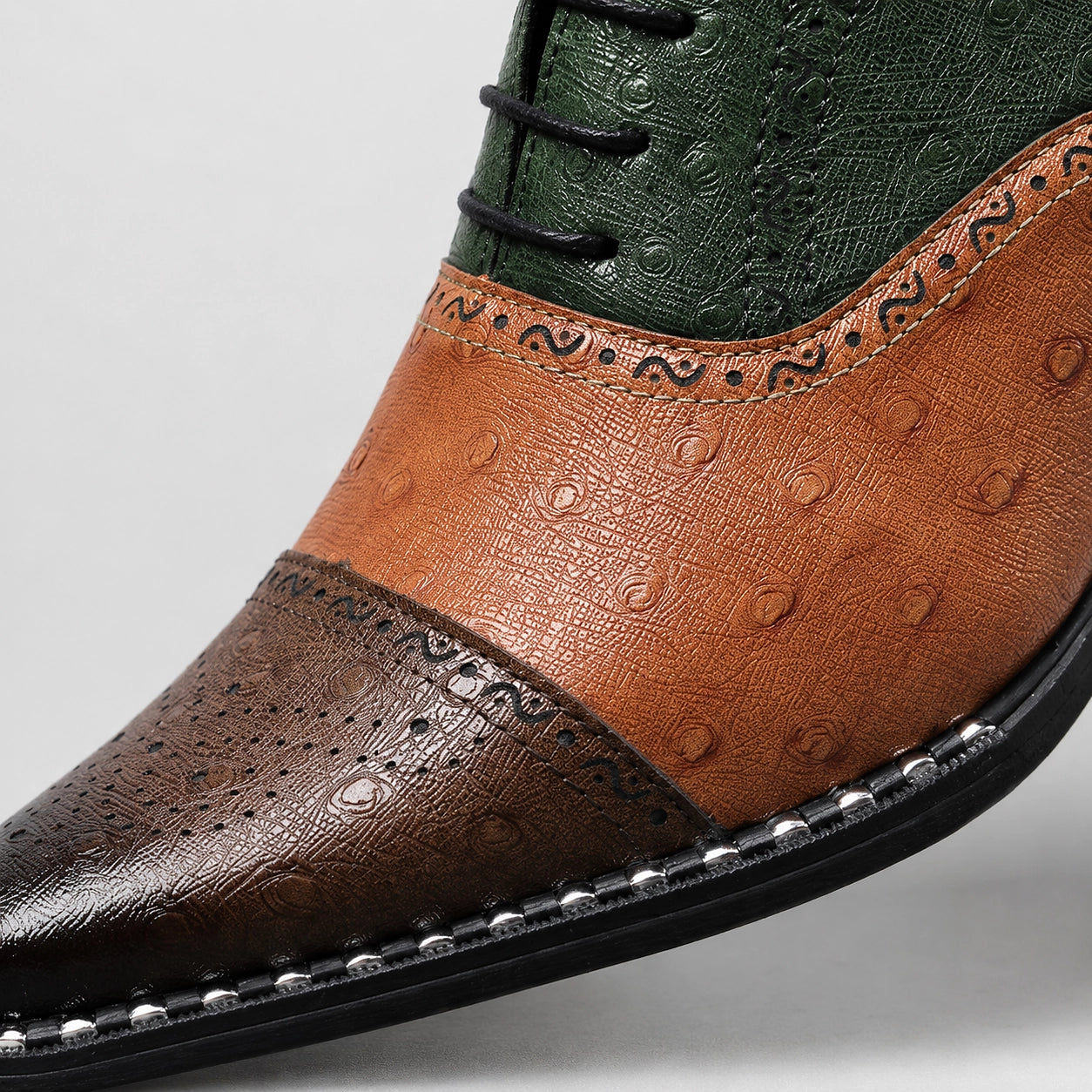 Halcourt Leather Oxford Dress Shoes — Multi-color (mens shoe zoom)